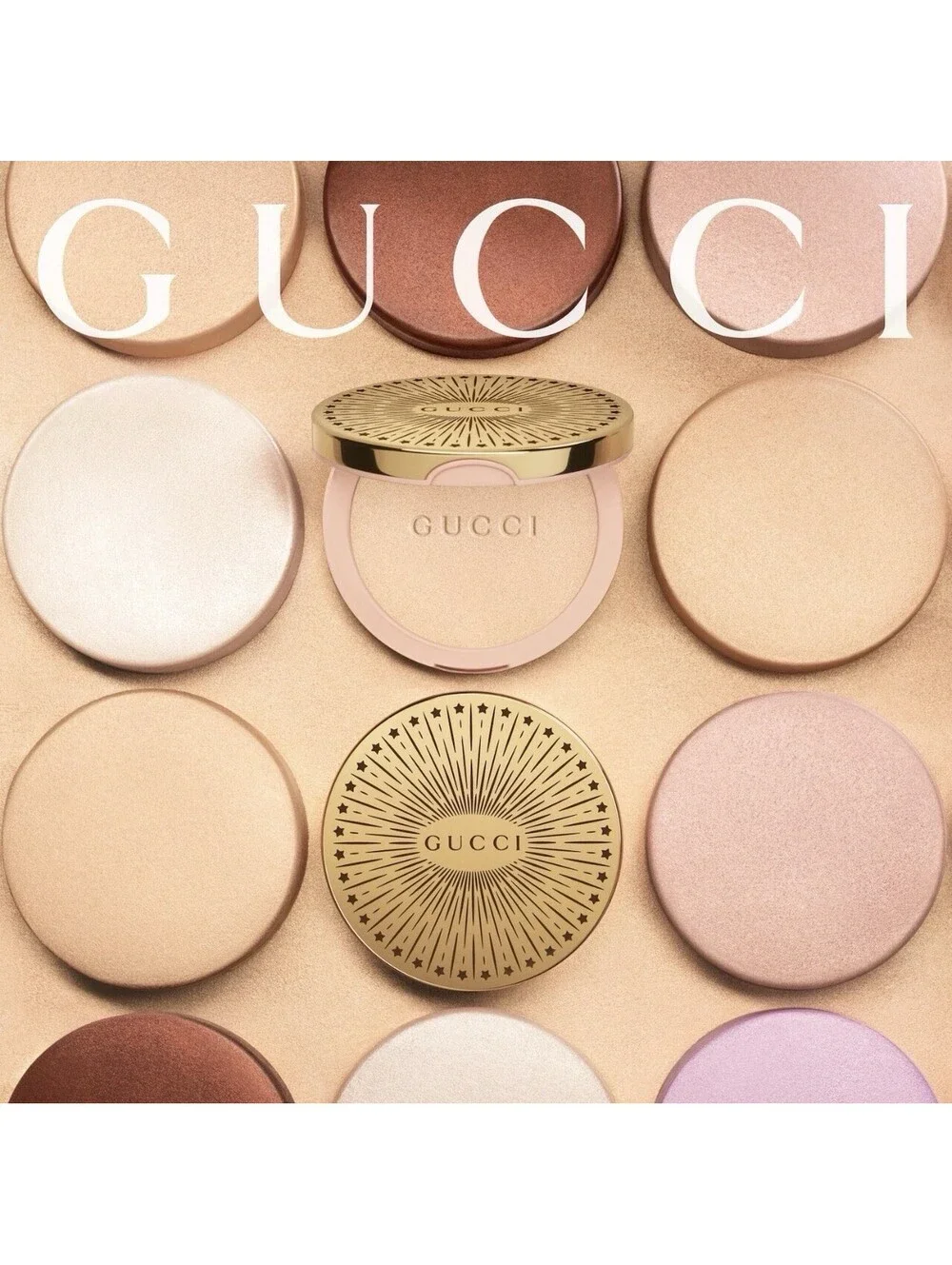 Gucci Glow Highlighter Multi Use Silky Illuminating Powder Warm Gold 03NIB